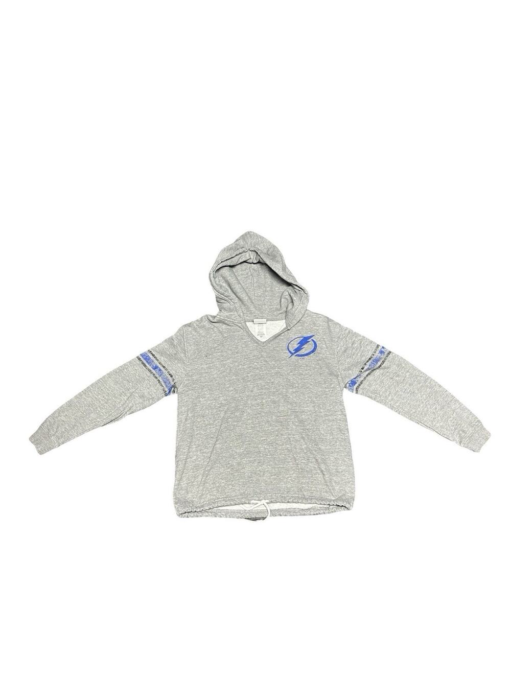 NHL Tampa Bay Lightning Youth Hoodie Gray Size M 8/10 Sleeve Wear